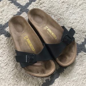 Birkenstock Madrid sandal size 37 black leather